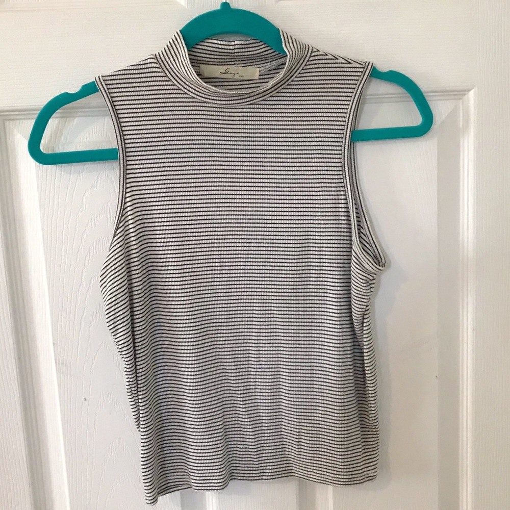 Black and White Striped Tank